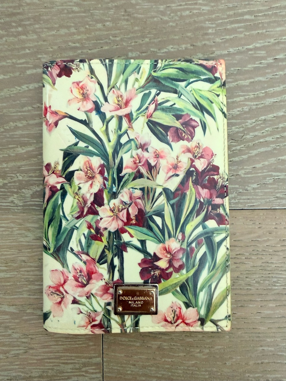 Dolce & Gabbana Floral Patent Leather Passport Holder